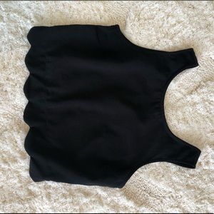 Scalloped crop top